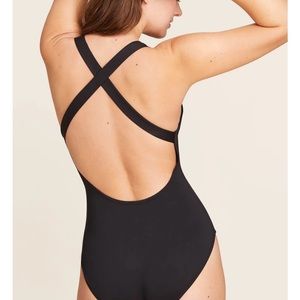 Andie Tulum crossback one piece black swimsuit